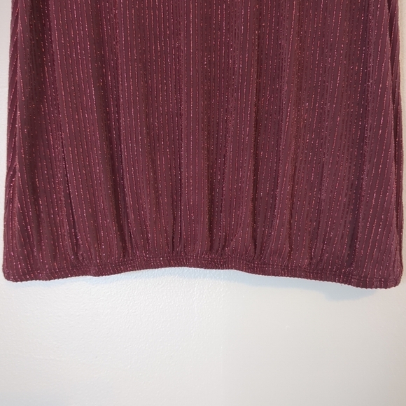 Sloane & Sadie Tank Top Women's XL Plum Metallic Formal Wedding Summer Feminine - Picture 4 of 8